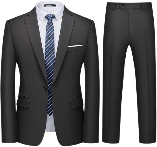 2 Piece Slim Fit Suit Set One Button Blazer Jacket Pants Tuxedo